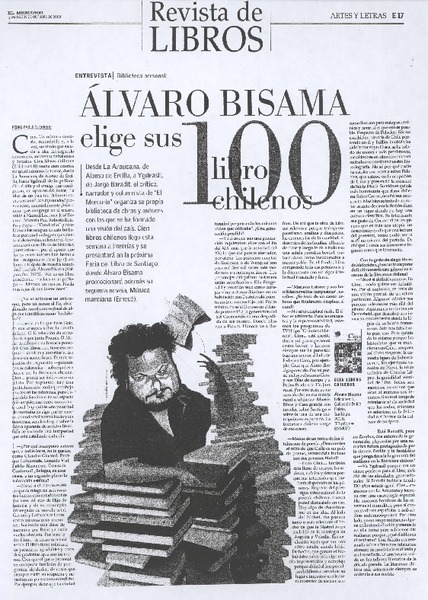 Álvaro Bisama elige sus 100 libros chilenos (entrevista)