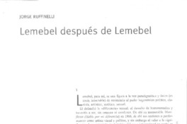 Lemebel después de Lemebel Lemebel después de Lemebel