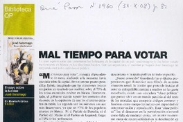 Mal tiempo para votar Mal tiempo para votar
