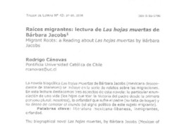 Raíces migrantes Raíces migrantes