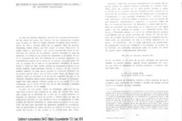 En torno a la dialéctica poética en la obra de Antonio Machado En torno a la dialéctica poética en la obra de Antonio Machado