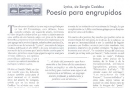 Poesía para engrupidos Poesía para engrupidos