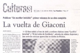 La vuelta de Giaconi La vuelta de Giaconi