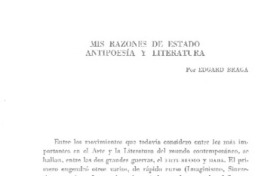 Mis razones de estado, antipoesía y literatura