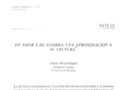 De amor y de sombra De amor y de sombra