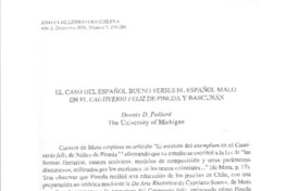 El caso del español bueno versus el español mal en El cautiverio feliz de Pineda y Bascuñán El caso del español bueno versus el español mal en El cautiverio feliz de Pineda y Bascuñán