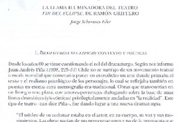 La llama iluminadora del teatro: fin del eclipse, de Ramón Griffero