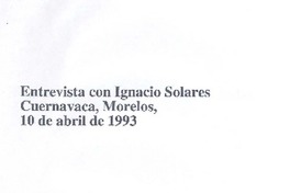 Entrevista con Ignacio Solares