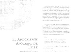 El apocalipsis apócrifo de Uribe El apocalipsis apócrifo de Uribe