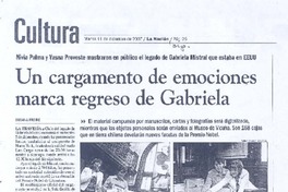 Un cargamento de emociones marca regreso de Gabriela Un cargamento de emociones marca regreso de Gabriela