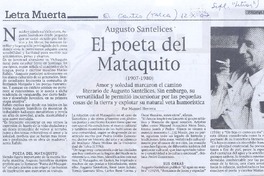 Augusto Santelices. El poeta del Mataquito Augusto Santelices. El poeta del Mataquito
