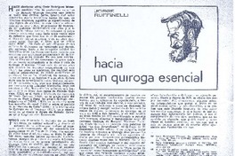 Hacia un Quiroga esencial