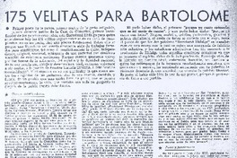 175 velitas para Bartolmé Hidalgo