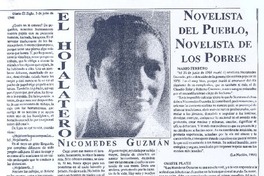 Novelista del pueblo, novelista de los pobres