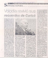 Volodia revivió sus recuerdos de Curicó Volodia revivió sus recuerdos de Curicó