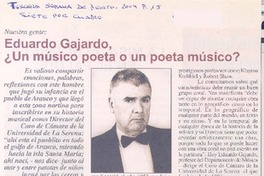 Eduardo Gajardo, ¿Un músico poeta o un poeta músico?