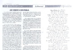 Así conocí a don Pablo