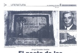 Jorge González Bastías. El poeta de las "tierras pobres" Jorge González Bastías. El poeta de las "tierras pobres"