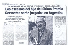 Los asesinos del hijo del último Premio Cervantes serán juzgados en Argentina Los asesinos del hijo del último Premio Cervantes serán juzgados en Argentina