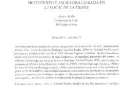 Hacia una poética de Soledad Fariña Hacia una poética de Soledad Fariña