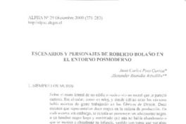 Escenarios y personajes de Roberto Bolaño en el entorno posmoderno Escenarios y personajes de Roberto Bolaño en el entorno posmoderno
