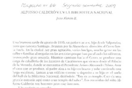 Alfonso Calderón en la Biblioteca Nacional Alfonso Calderón en la Biblioteca Nacional