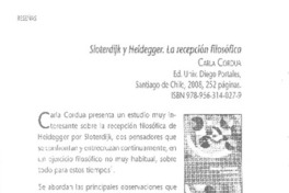 Sloterdijk y Heidegger. La recepción filosófica Sloterdijk y Heidegger. La recepción filosófica