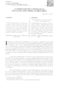 La simbología de la piedra en la poética de Joao Cabral de Melo Neto La simbología de la piedra en la poética de Joao Cabral de Melo Neto