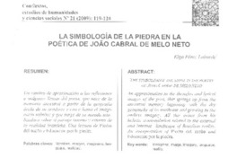 La simbología de la piedra en la poética de Joao Cabral de Melo Neto La simbología de la piedra en la poética de Joao Cabral de Melo Neto