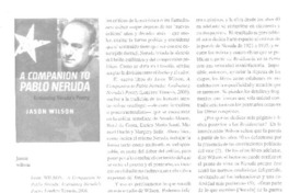 A companion to Pablo Neruda A companion to Pablo Neruda