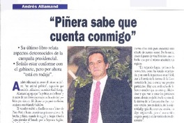 Piñera sabe que cuenta conmigo" (entrevista) Piñera sabe que cuenta conmigo" (entrevista)