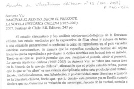 Imaginar el pasado, decir el presente