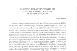 El mundo de los vencedores en Habíamos ganado la guerra de Esther Tusquets