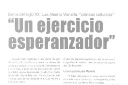 Un Ejercicio esperanzador