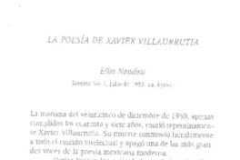 La poesía de Xavier Villaurrutia