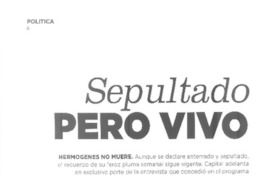 Sepultado pero vivo (entrevista) Sepultado pero vivo (entrevista)