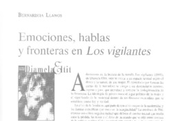 Emociones, hablas y fronteras en Los vigilantes Emociones, hablas y fronteras en Los vigilantes