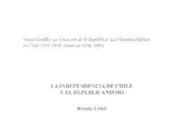 La independencia de Chile y el republicanismo La independencia de Chile y el republicanismo