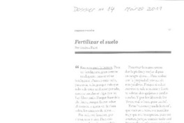 Fertilizar el suelo Fertilizar el suelo