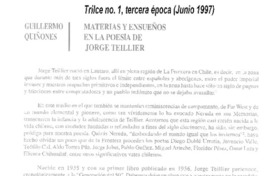 Materias y ensueños en la poesía de Jorge Teillier Materias y ensueños en la poesía de Jorge Teillier