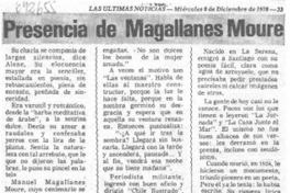Presencia de Magallanes Moure. Presencia de Magallanes Moure.