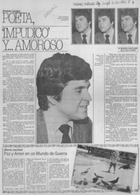 Poeta, impudico, y amoroso : [entrevista]
