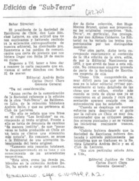 Edición de "Sub-Terra"