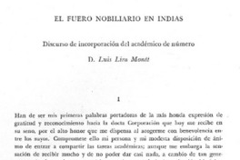 El fuero nobiliario en Indias El fuero nobiliario en Indias