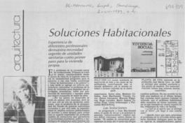 Soluciones habitacionales Soluciones habitacionales