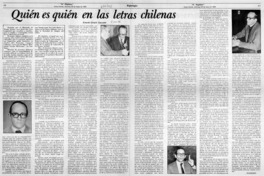 Quién es es quién en las letras chilenas. Quién es es quién en las letras chilenas.