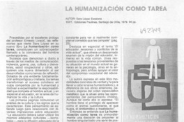 La humanización como tarea La humanización como tarea