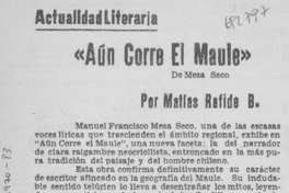 Aún corre el Maule" Aún corre el Maule"