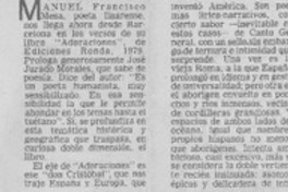 Adoraciones" poemas de Manuel Francisco Mesa Seco Adoraciones" poemas de Manuel Francisco Mesa Seco