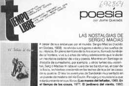 Las nostalgias de Sergio Macías Las nostalgias de Sergio Macías